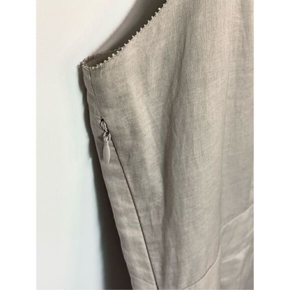 Ann Taylor LOFT Women's Sleeveless Lined Soutache Sheath Dress Gray Size Large - Picture 5 of 8